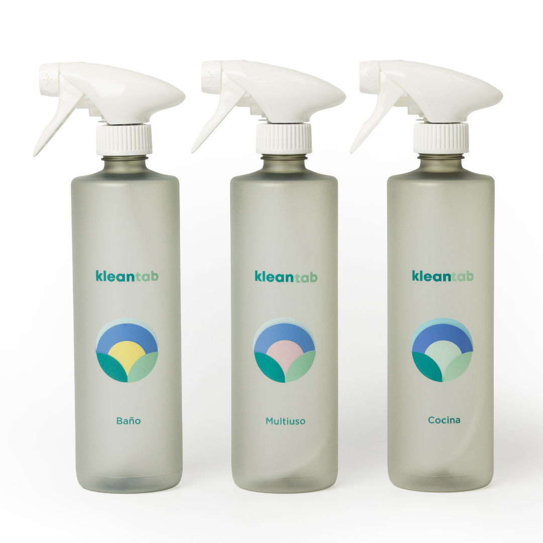 BOTELLA KLEANTAB DE 500ml 100% RECICLADA.