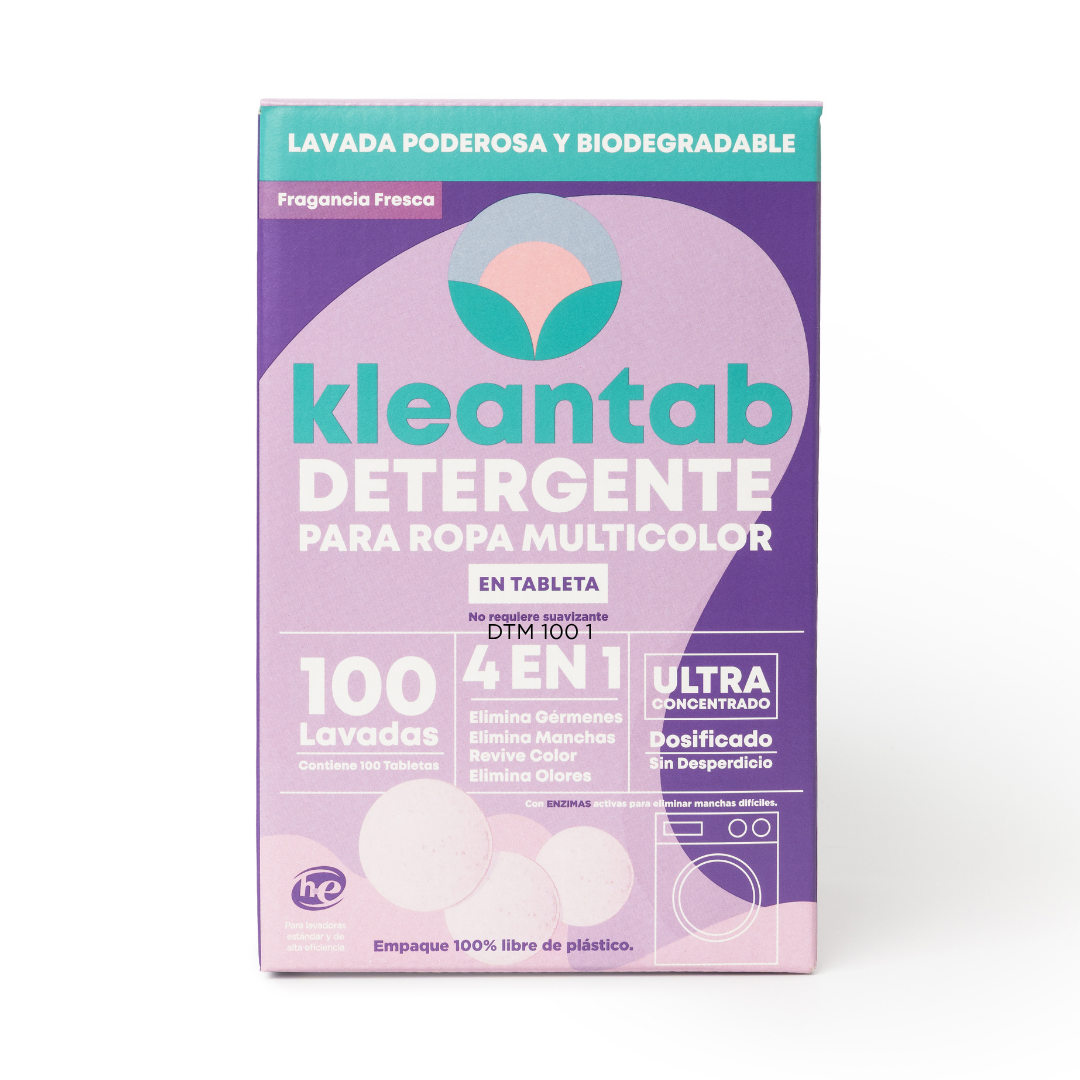 DETERGENTE PARA ROPA EN TABLETA MULTICOLOR - RINDE 100 LAVADAS