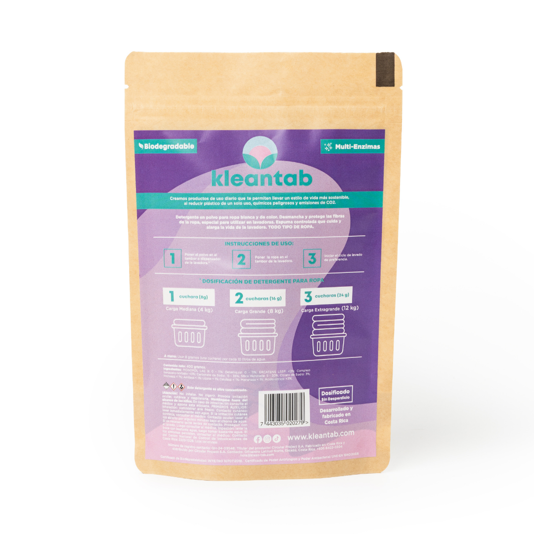 DETERGENTE PARA ROPA EN POLVO MULTICOLOR - RINDE 50 LAVADAS