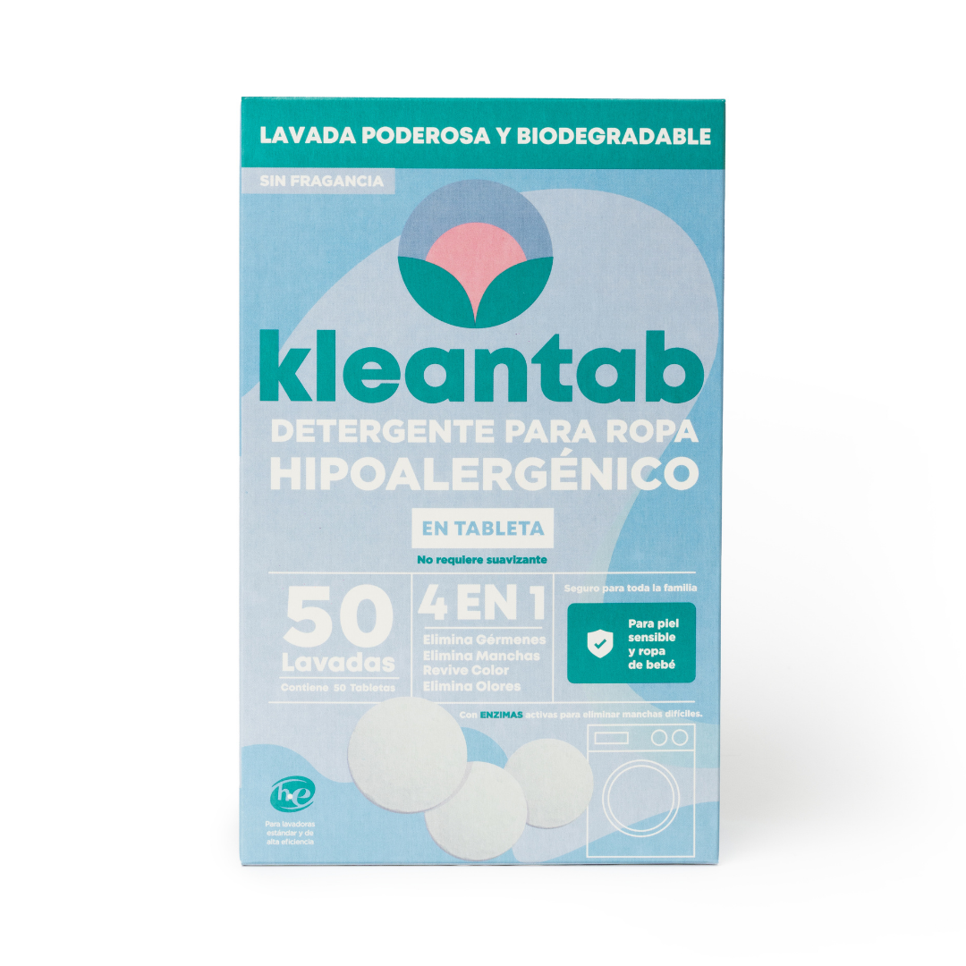 DETERGENTE PARA ROPA EN TABLETA HIPOALERGÉNICO - RINDE 50 Lavadas