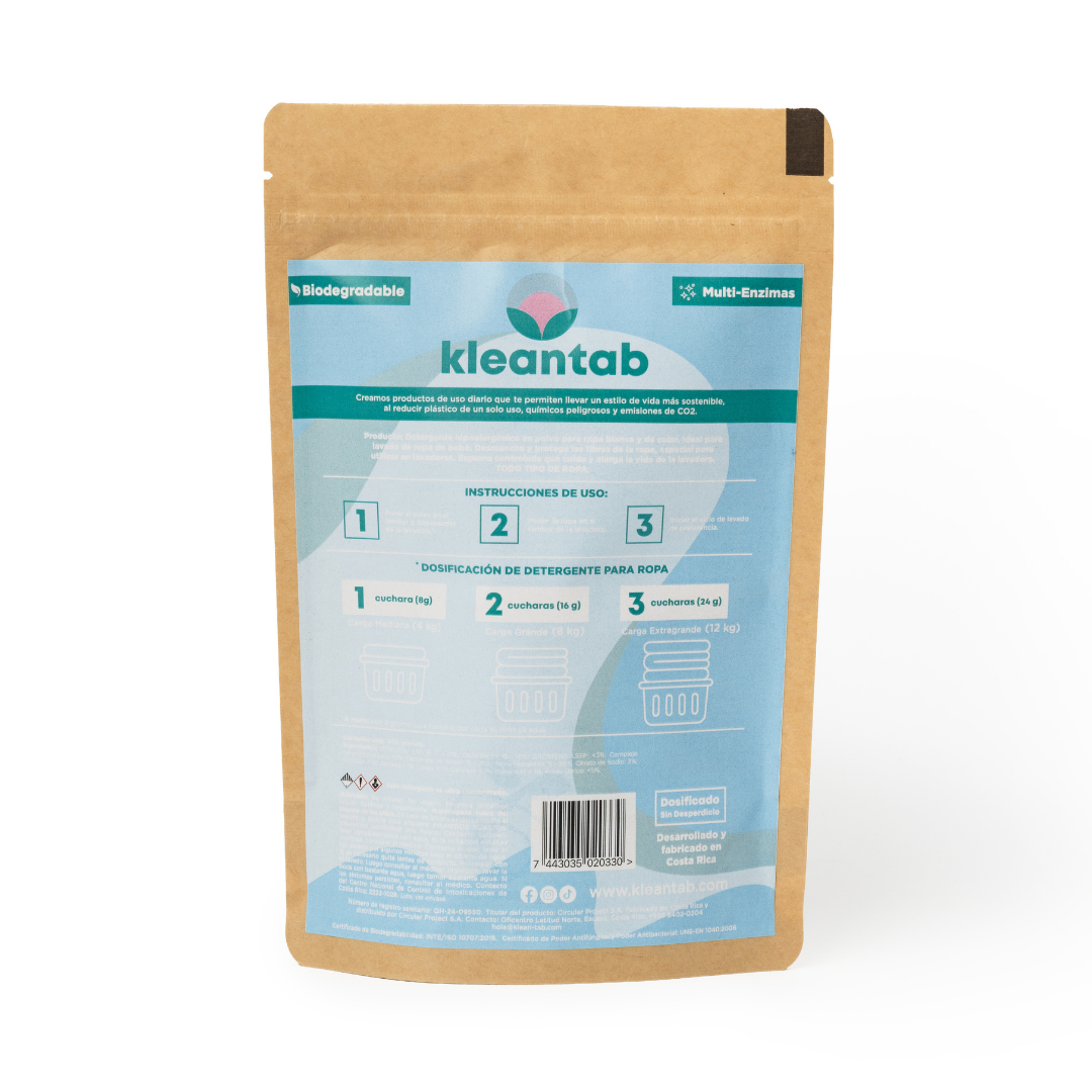 DETERGENTE PARA ROPA EN POLVO HIPOALERGÉNICO - RINDE 50 LAVADAS