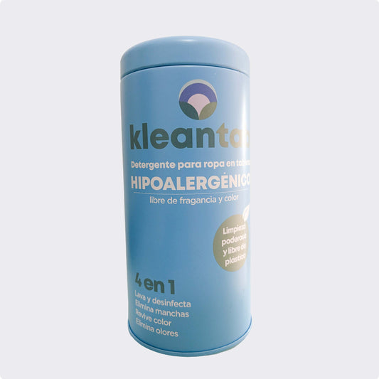 Envase metálico reutilizable para tabletas - Detergente Hipoalergénico