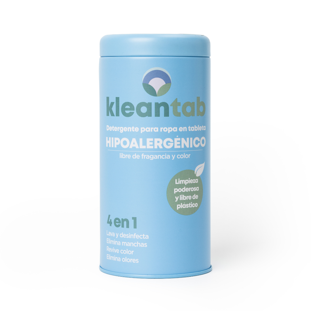 ENVASE METÁLICO REUTILIZABLE PARA TABLETAS-DETERGENTE HIPOALERGÉNICO