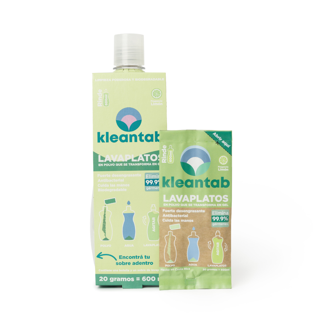 DETERGENTE LAVAPLATOS EN POLVO - STARTER SET- RINDE 600 ml