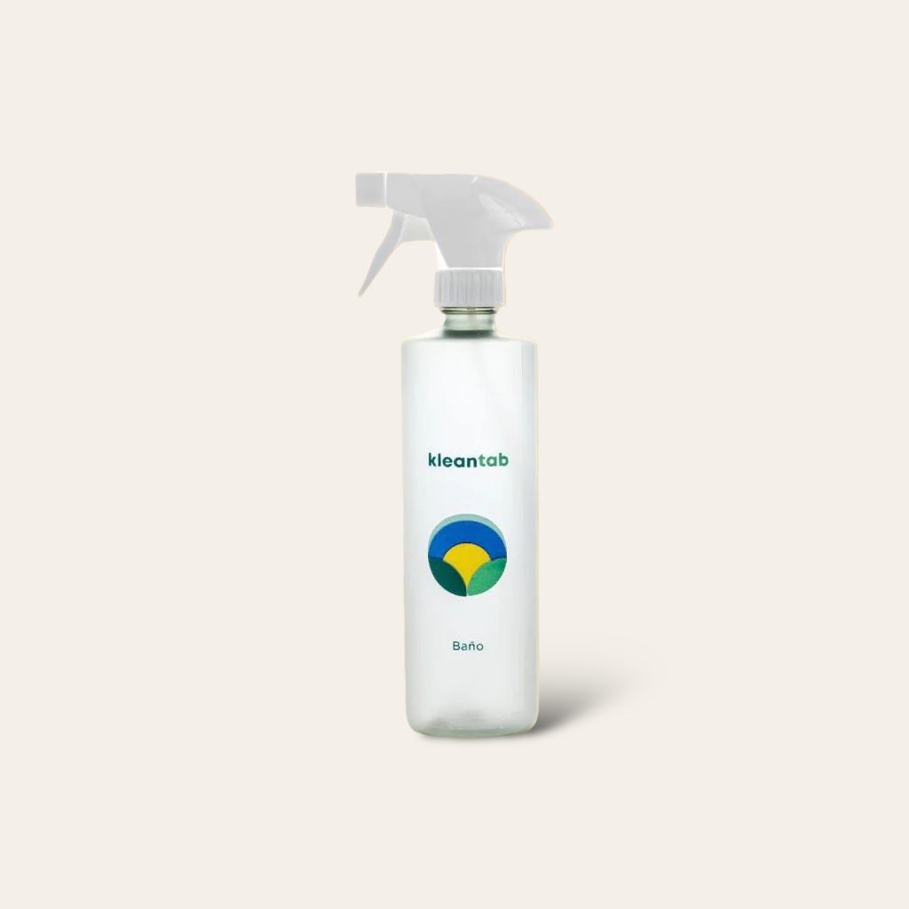 Botella de 500ml 100% reciclada para Kleantab Limpiador Multiuso, Cocina, Baño, Vidrio