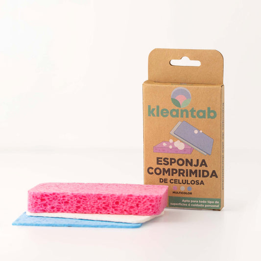 Esponja Comprimida de Celulosa - 3 unidades