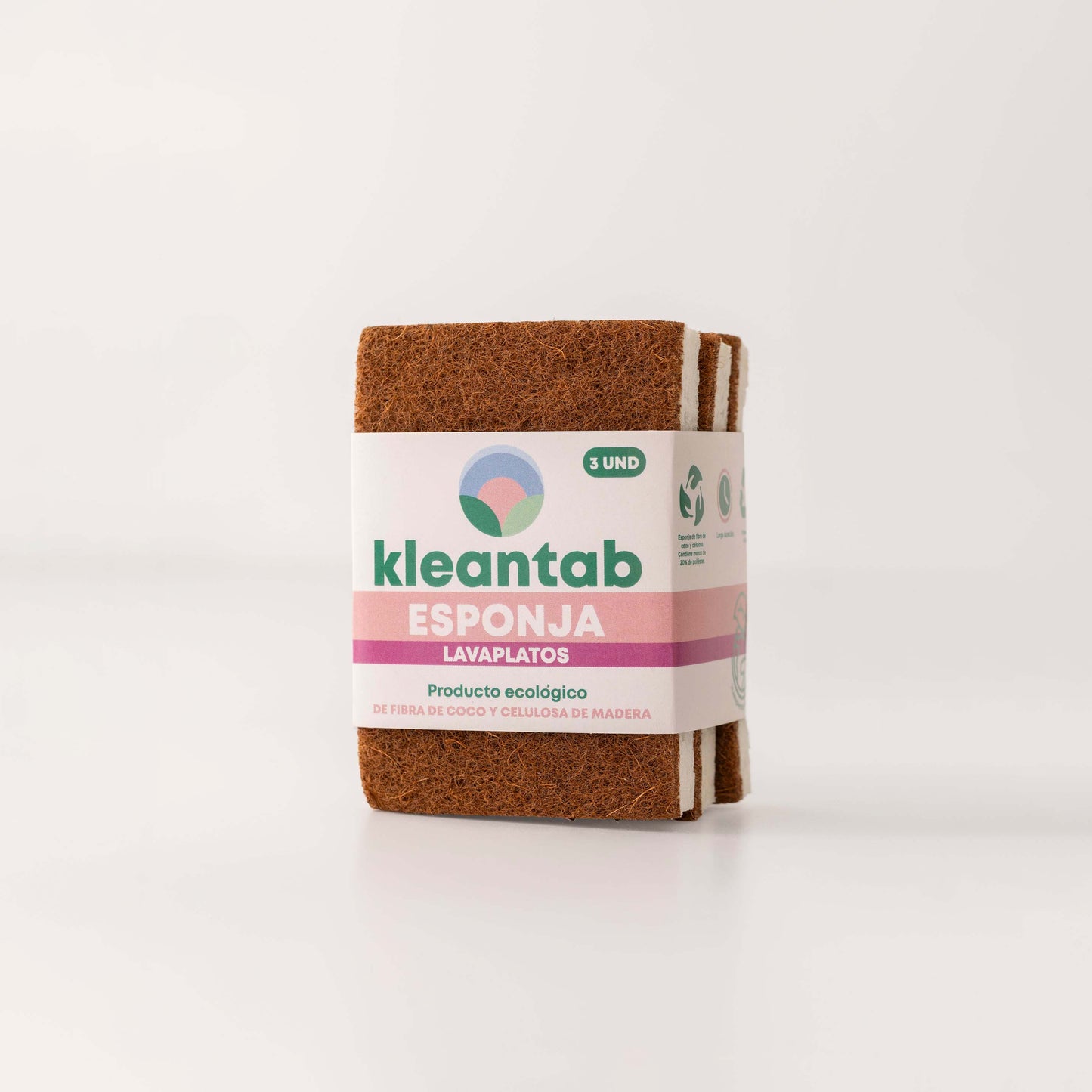 Esponja Lavaplatos de Fibra de Coco - 3 unidades