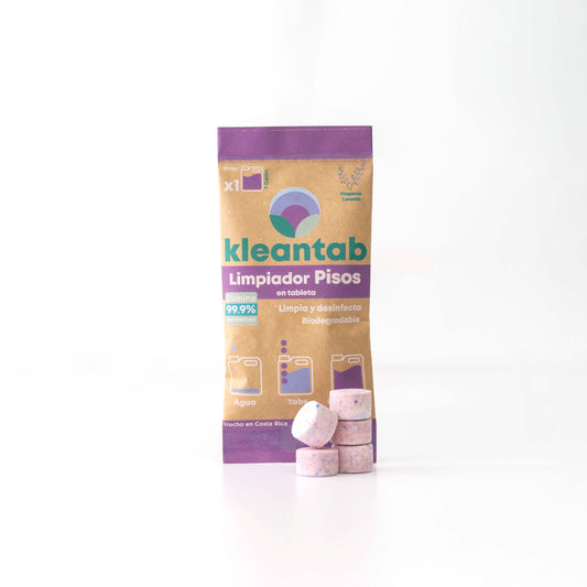 Limpiador Desinfectante para Pisos 5 Tabletas Fragancia Lavanda - Refill Rinde 1 galón