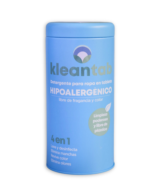 Envase metálico reutilizable para tabletas - Detergente Hipoalergénico