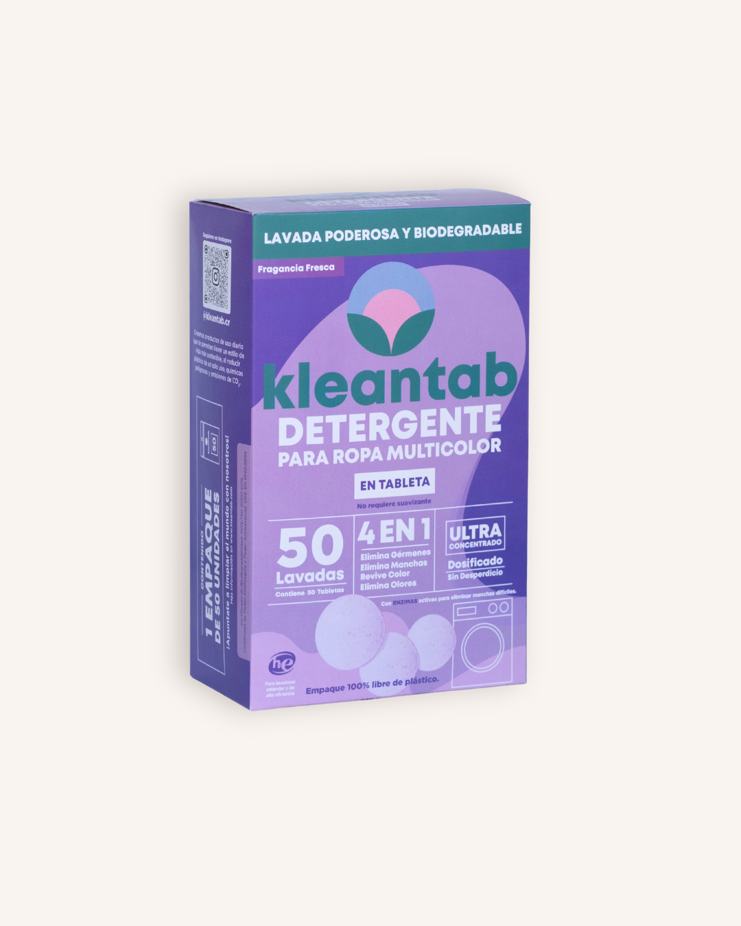 Detergente para Ropa en Tableta Multicolor - 50 tabletas