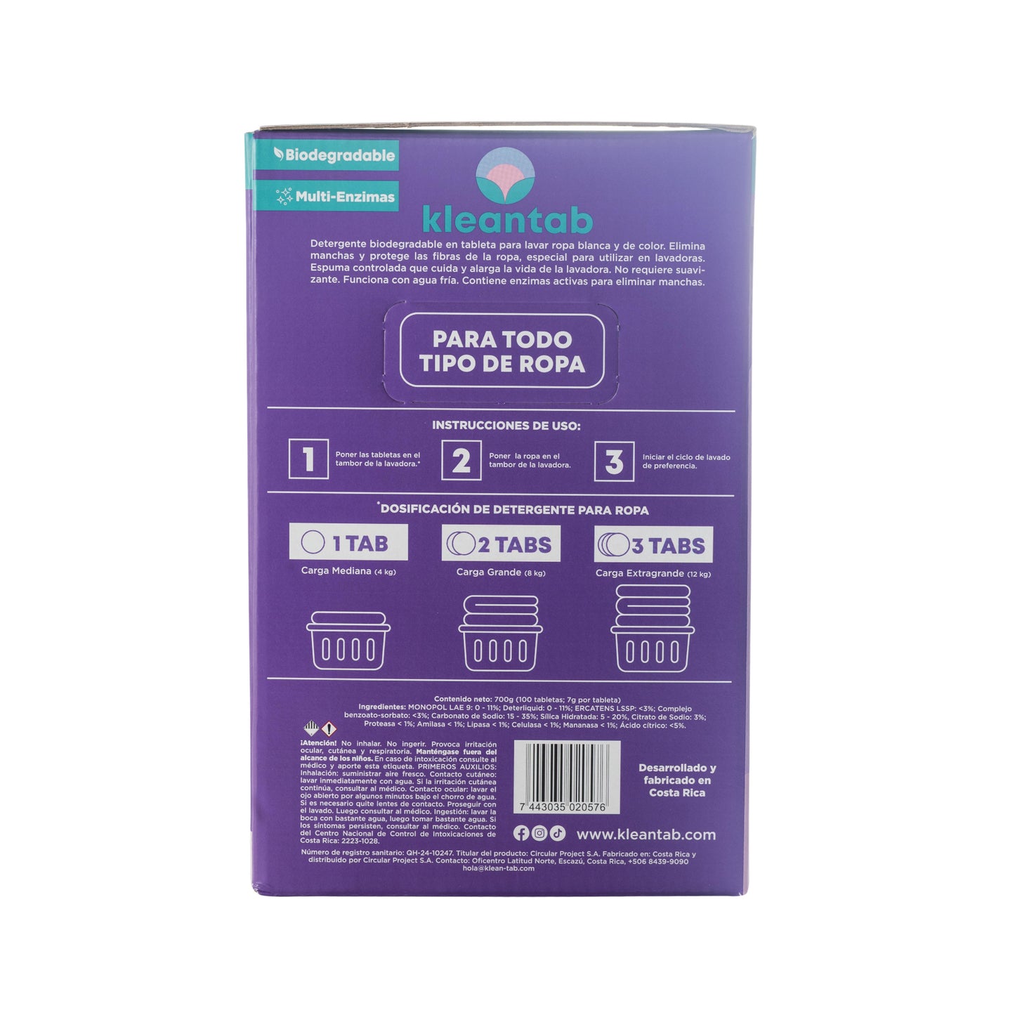 Detergente para Ropa en Tableta Multicolor - 100 tabletas