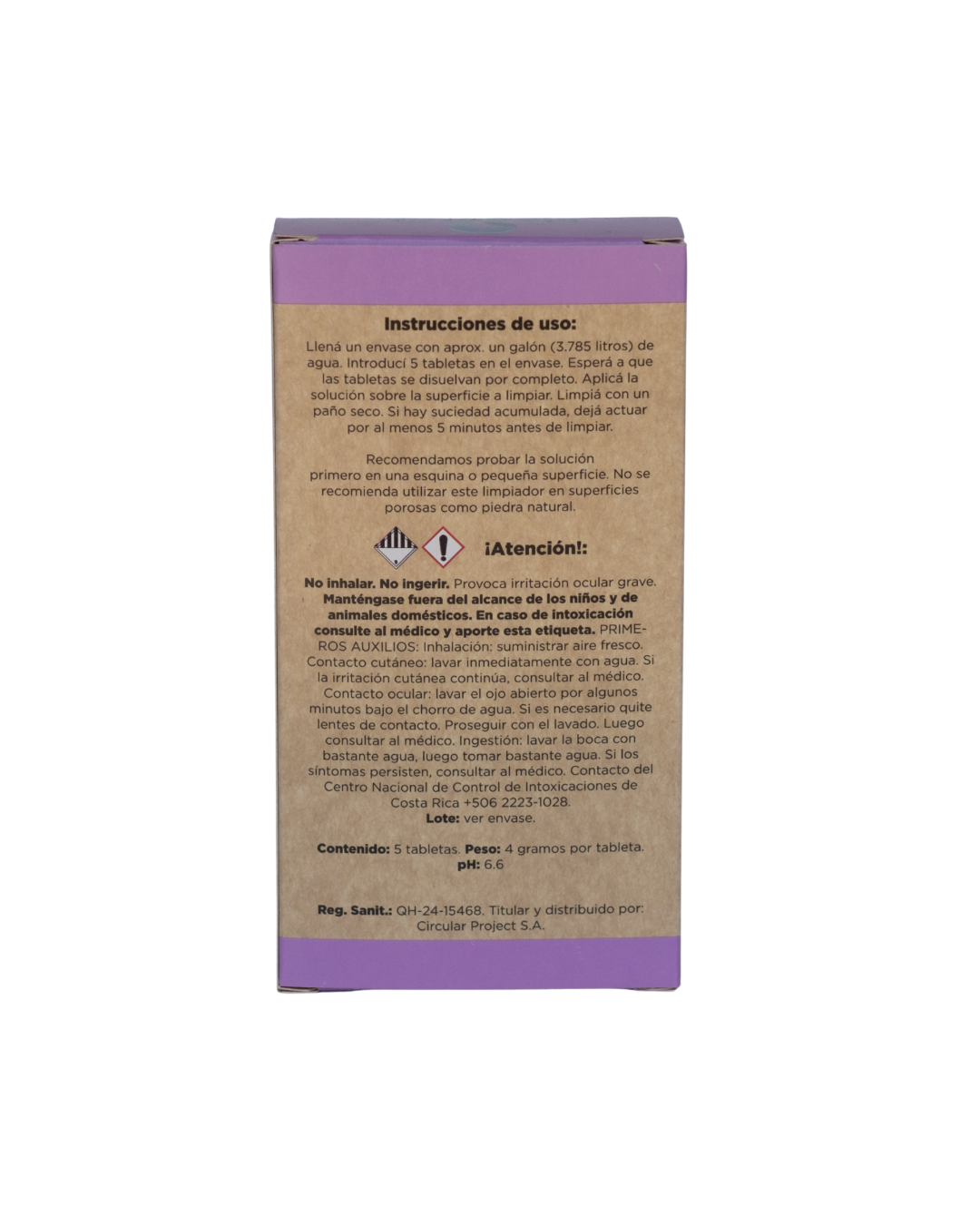 Limpiador Desinfectante para Pisos 5 Tabletas Fragancia Lavanda - Refill Rinde 1 galón
