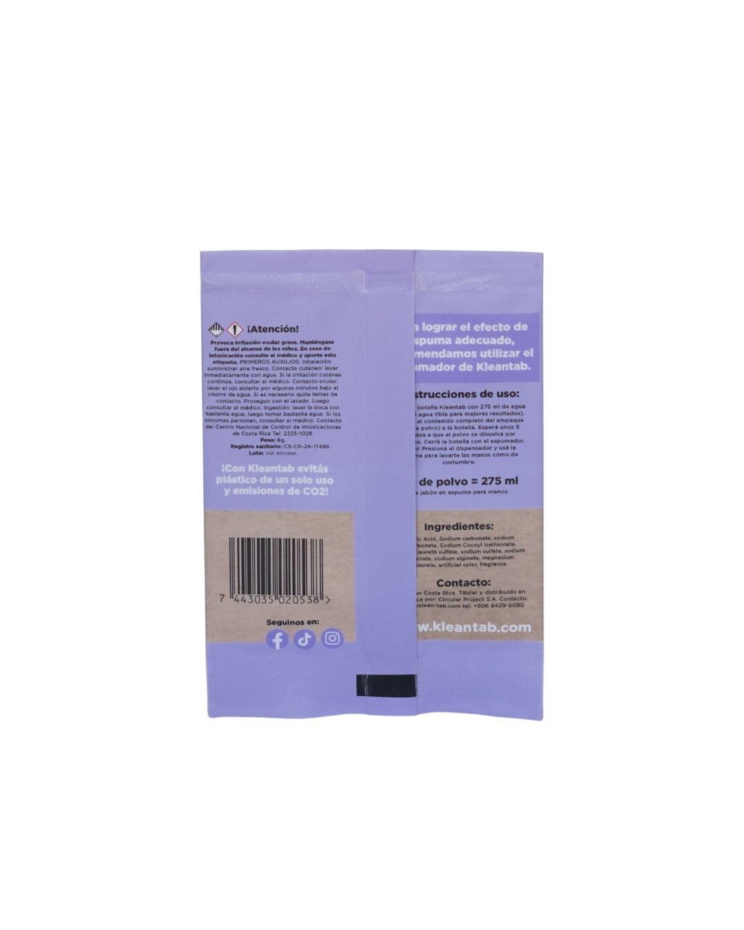 JABÓN DE MANOS EN ESPUMA LAVANDA - REFILL RINDE 275 ml