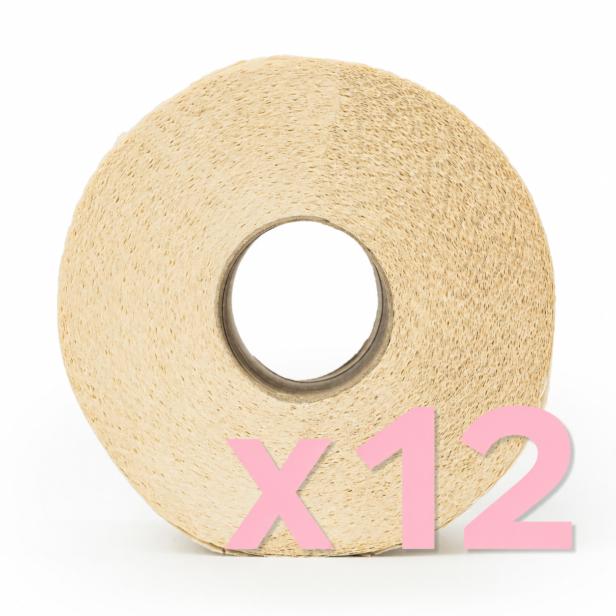 PAPEL HIGIÉNICO JUMBO ROLL DE FIBRA DE BAMBÚ  - 12 ROLLOS