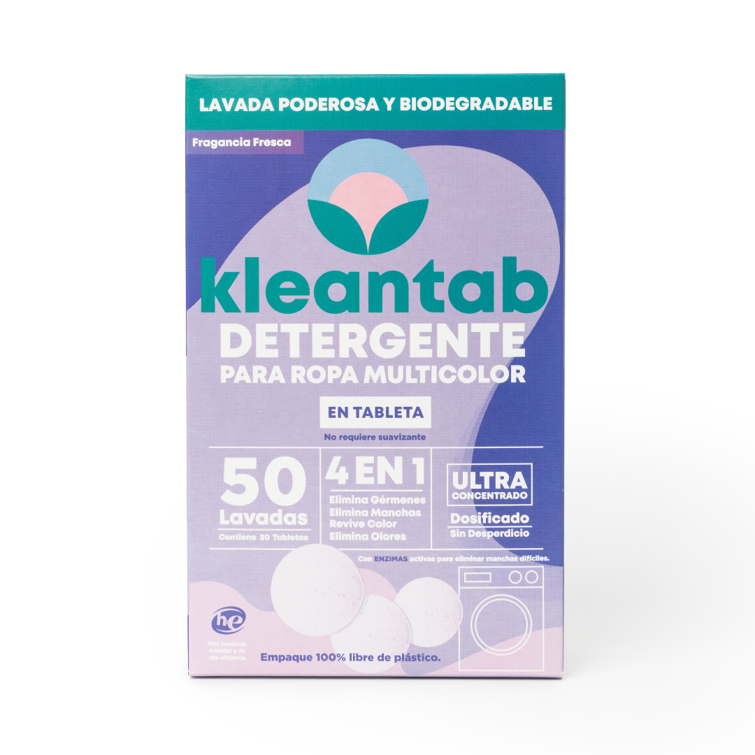 DETERGENTE PARA ROPA EN TABLETA MULTICOLOR - RINDE 50 LAVADAS