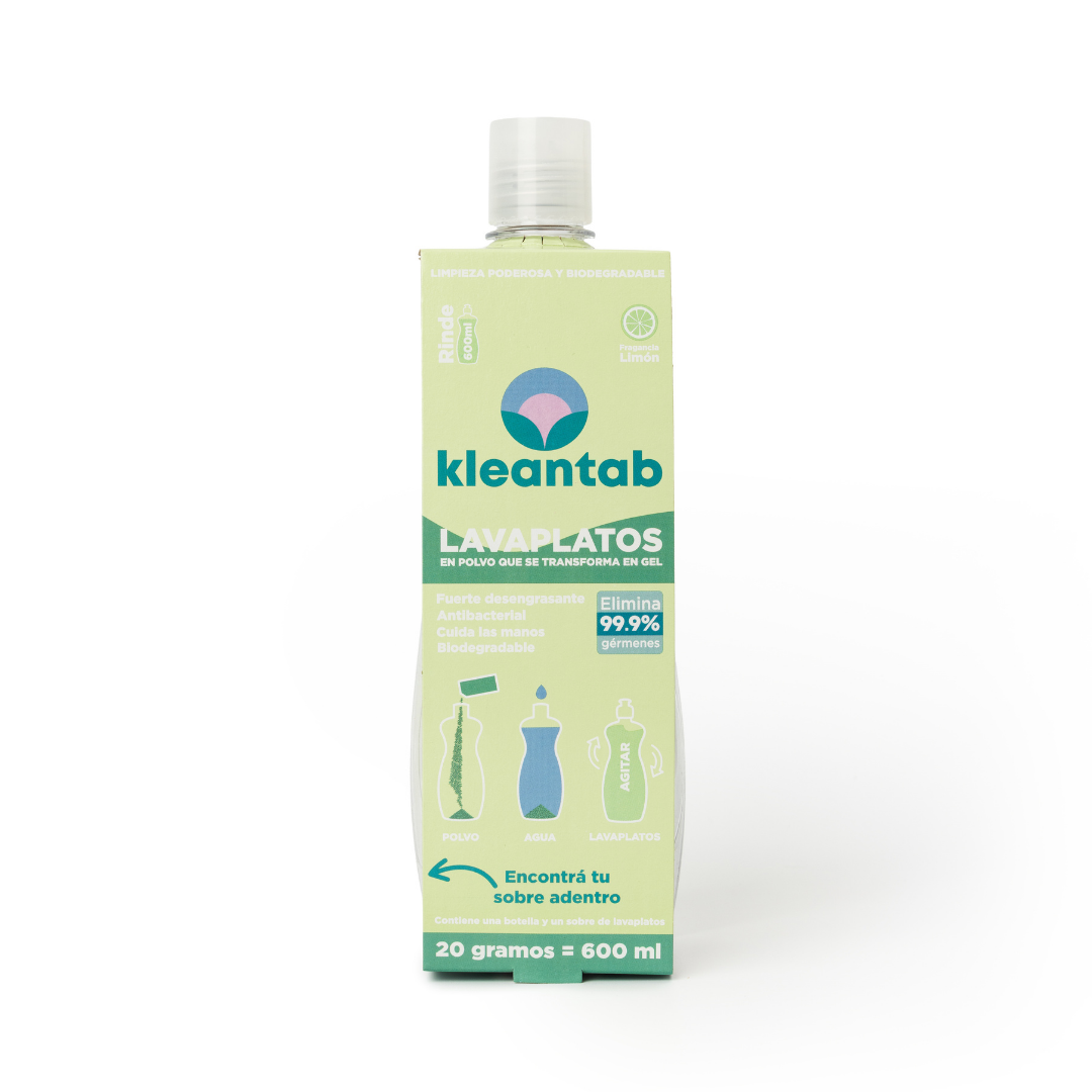 DETERGENTE LAVAPLATOS EN POLVO - STARTER SET- RINDE 600 ml