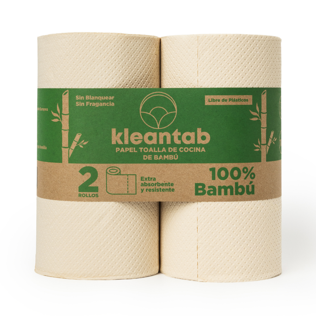 TOALLA DE COCINA DE FIBRA DE BAMBÚ - 6 ROLLOS